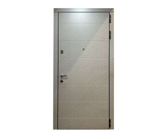 Дверь металлическая внутреннее открывание Steelline S-202 950х2200mm R MDF 12 mm Камень травертин пе