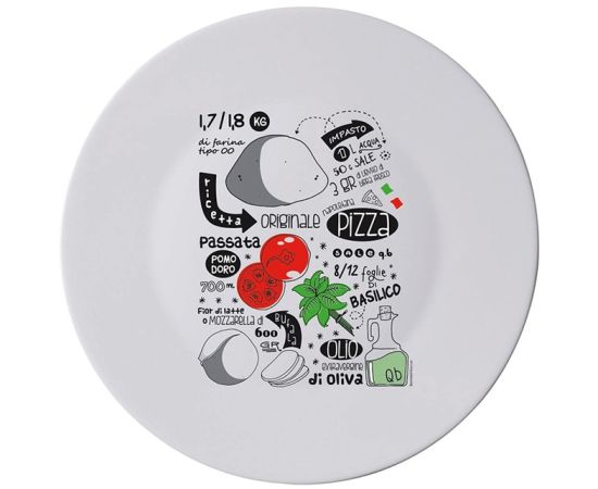 Pizza plate with drawing Bormioli Rocco Ronda 33 cm