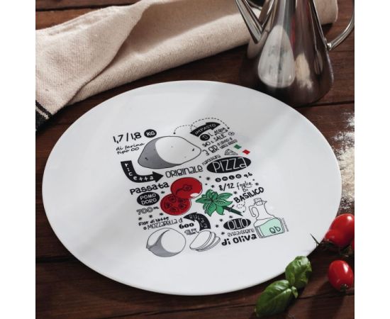 Pizza plate with drawing Bormioli Rocco Ronda 33 cm