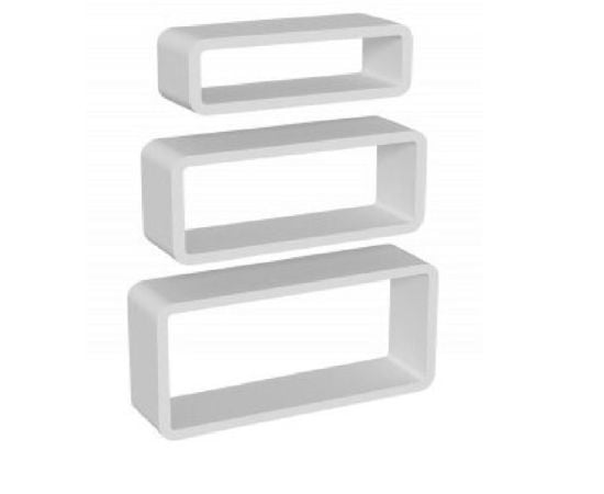 Shelf set white square Velano FOS 100 3 pieces