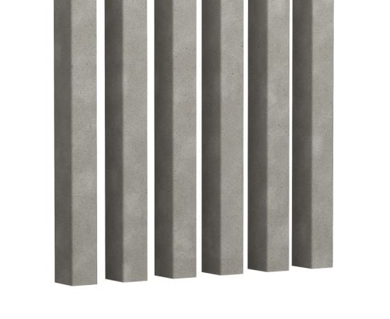 Decorative slat Foge 280x3x4 cm raw concrete 6 pcs