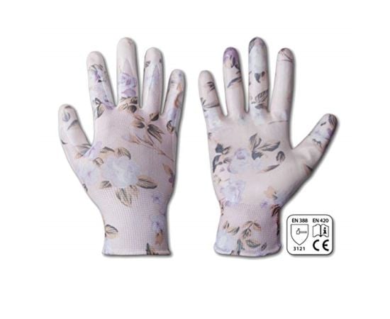 Gloves garden NITROX FLOWERS nitril,7, BRADAS RWNF7