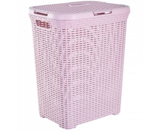 Laundry basket Aleana Rotang White Rose 50 l