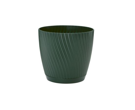 Flower pot with saucer FORM PLASTIC Mika 19 green