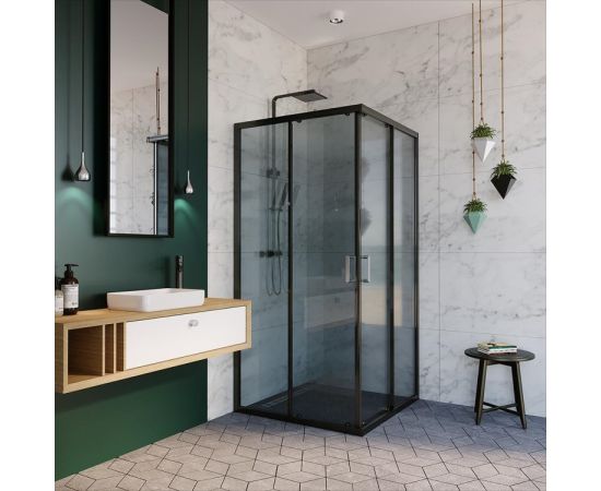 Shower enclosure Alex Baitler АВ1490B4 90x90x200 cm darkned