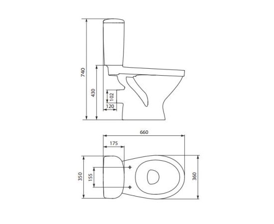 უნიტაზი Cersanit (S-KO-TR011-3\6-pl-w)