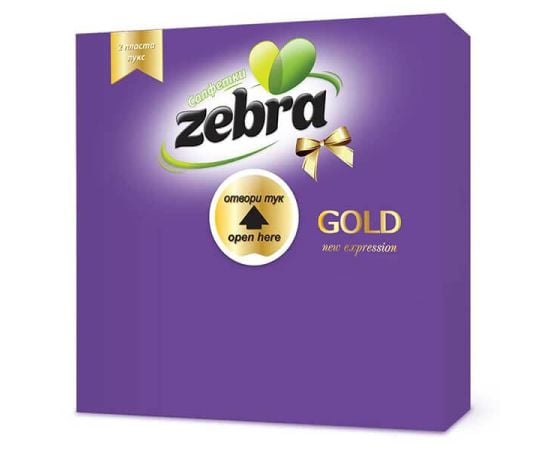 ხელსაცოხი  Zebra Deluxe იასამნისფერი 33x33 სმ