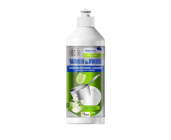 Dishwashing liquid green apple and edelweiss WASH & FREE 4267 500 ml