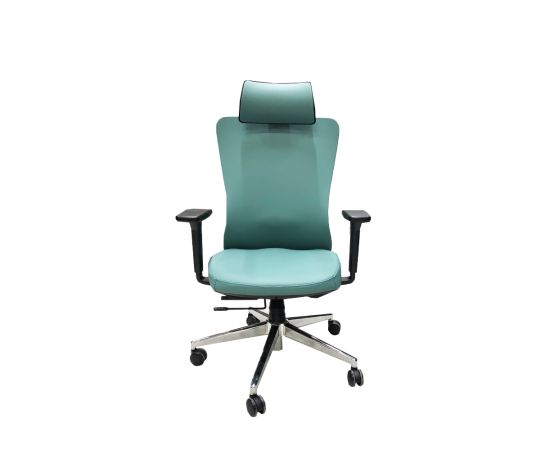 Office chair NOEL High back office chair Silicone leather Green