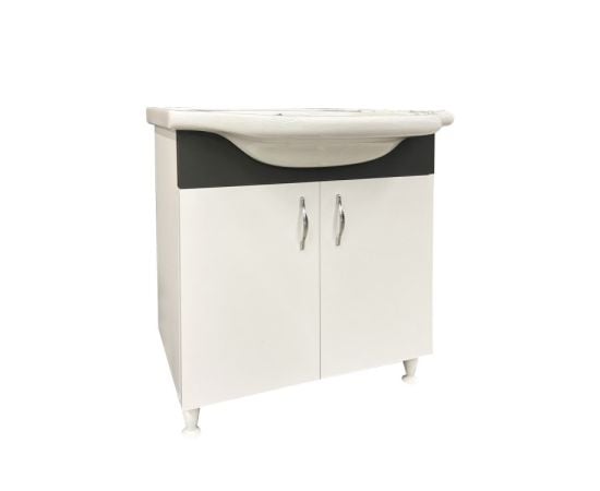 Bathroom furniture with washbasin Denko Trend 65 White Antracite Grey