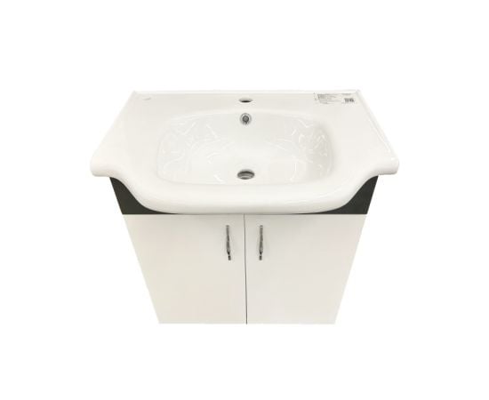 Bathroom furniture with washbasin Denko Trend 65 White Antracite Grey