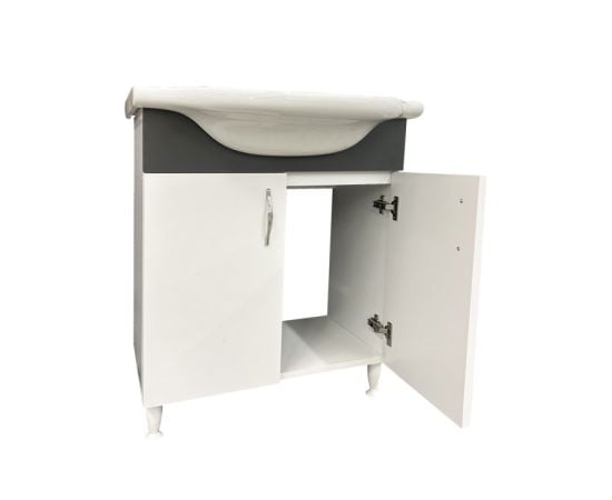 Bathroom furniture with washbasin Denko Trend 65 White Antracite Grey