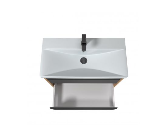 Bathroom furniture with washbasin JESSY 80-U Wood/Grey Sempre 81 cm