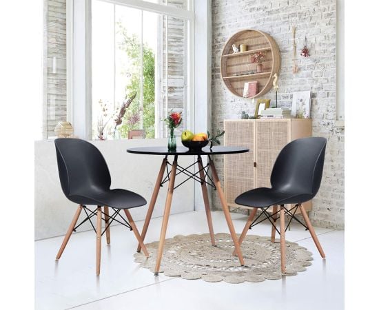 Kitchen table 822 80 cm black