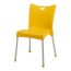 Chair with aluminum legs ACELYA Yellow